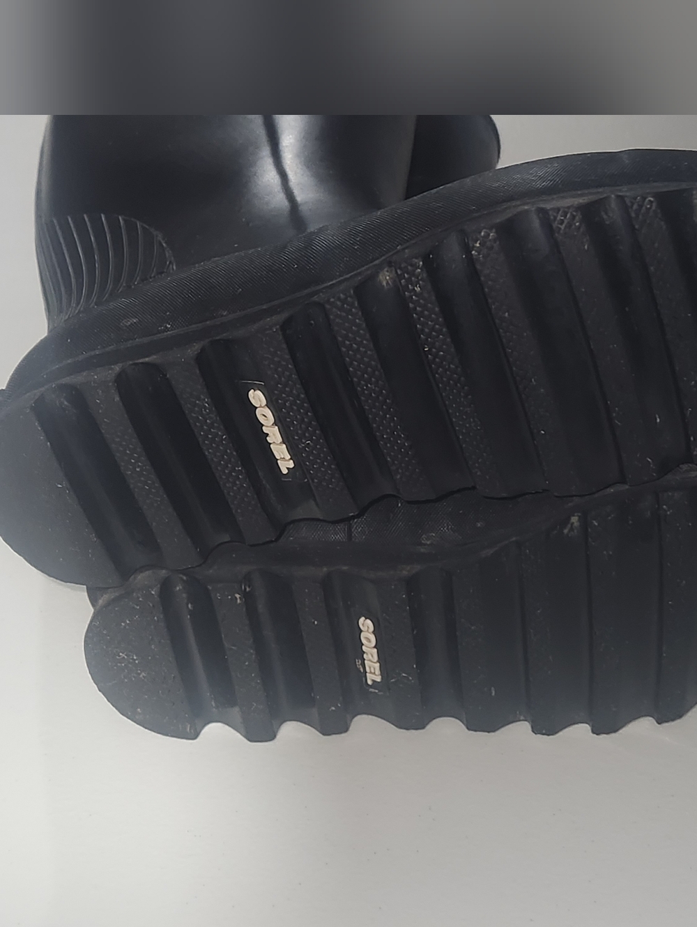 Sorel Black Tall Rain Boots Women's Size 8 - Picture 11 of 11